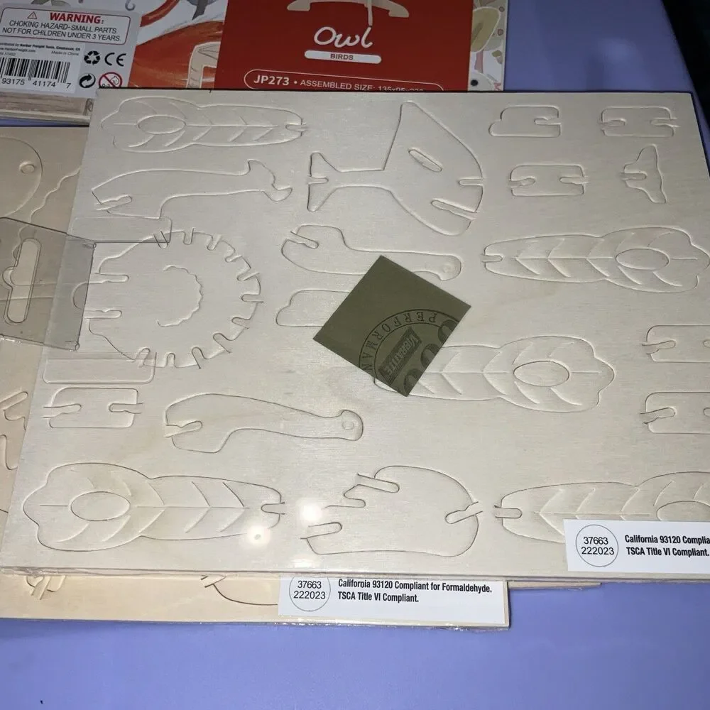 Owl 🦉 & Peacock 🦚 Robotime 3D Wooden Puzzles Lot of 2 BRAND NEW Paintable 🖌️